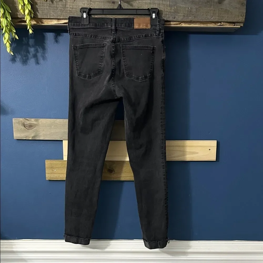 Madewell Women's 9” HR Black Skinny Jeans w/4 button fly. Sz 4T